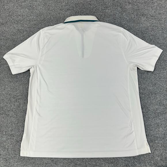 Greg Norman Tasso Elba PlayDry White Striped Quarter Zip Polo Shirt Size XL - Picture 6 of 7